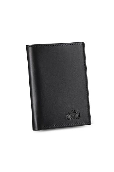 zagatto Men’s wallet, black, genuine leather, 12x8.6x1.5 cm, slim and elegant, Sienna, ZG-N051-W