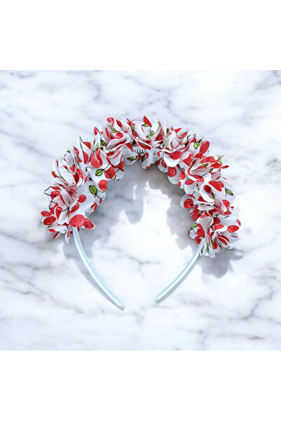 ÖZKARDEŞLER BABY Özkardeşler Baby Floral Maternity Henna Party Crown Red White