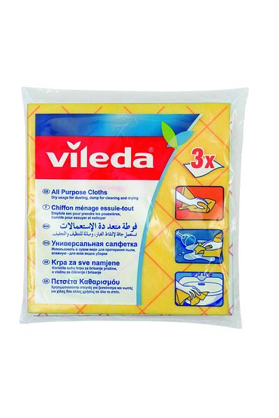 Vileda All Purpose Cloth 3pcs – 30x30cm Multi-Purpose Cleaning Cloths