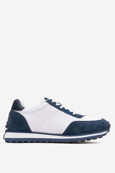 Dericlub Deri̇club Men's Thick Sole Lace-Up Casual Shoes Real Suede Leather Cr 2711 Suede Blue