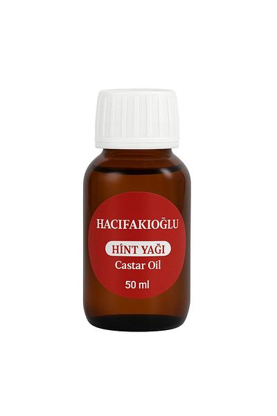 HACIFAKIOĞLU Castor Oil Cold Pressed 50ml 100% Pure and Natural Castor Oil