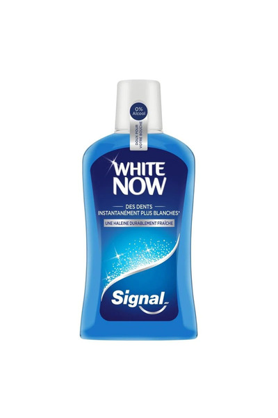 Signal Mouthwash, Signal, White Now, Immediate Teeth Whitening Effect, with Alcohol, Mint Flavour, 500ml