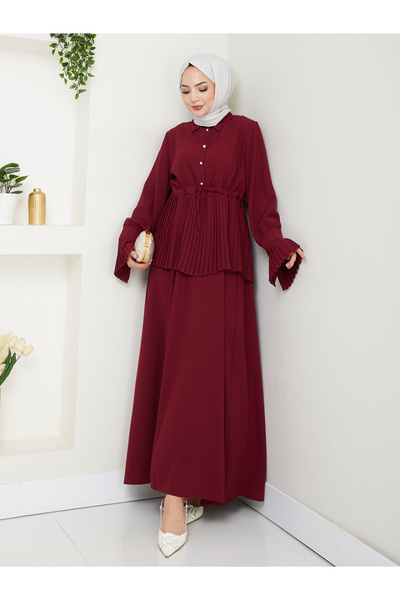 EFSUN MODA Skirted Patterned Detailled Tesstur Set