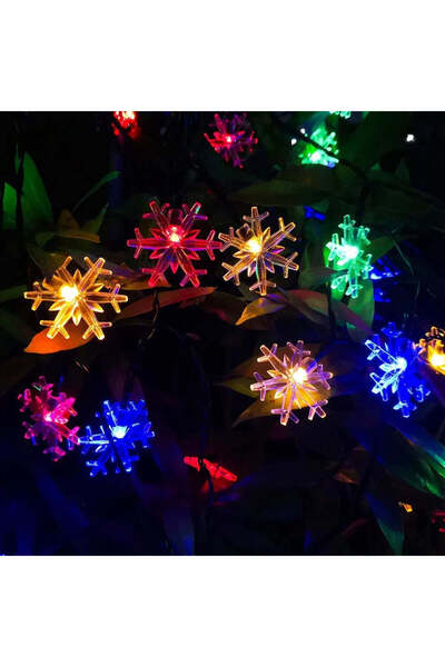 divendi-ro Set de 2 instalații LED cu 50 de fulgi de zăpadă, 2 x 5m, 2 x 50 L...