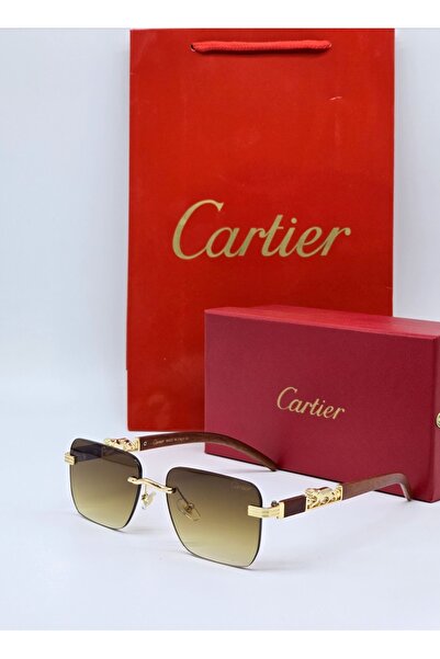 Cartier نظارة شمسية كارتير بتصميم فاخر وانيق مع الملحقات