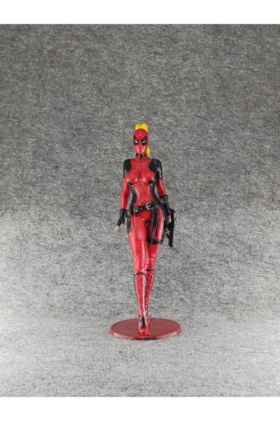 PWUL WORKS Deadpool Lady Deadpool Figür Heykel 26cm | 3D Baskı PLA Akrilik El Boyaması Koleksiyonluk