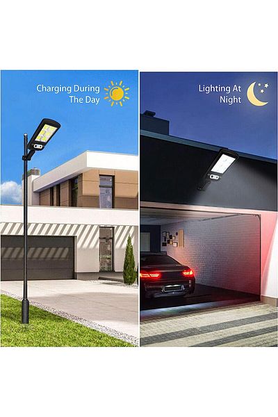 divendi-ro Set 5 x LED solar street lights, 6 dials, motion sensor, IP65, black
