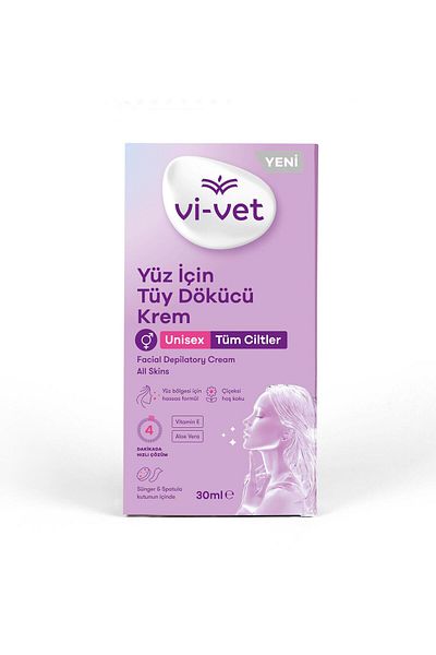 Vi-vet Depilatory Cream for Face Unisex 30 ml