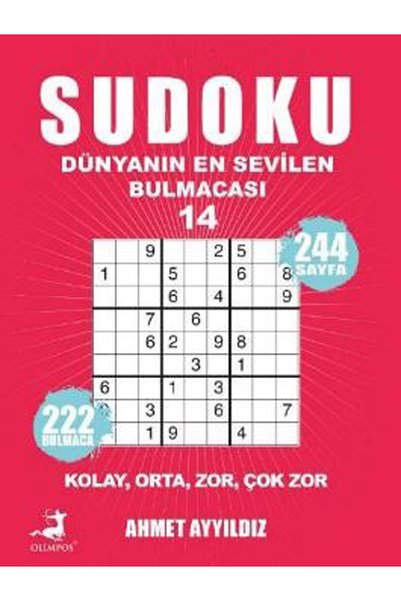 Olimpos Yayınları Sudoku 14 - Dünyanın En Sevilen Bulmacası (Kolay-Orta-Zor-Çok Zor)