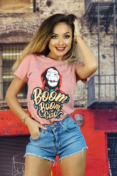 WildFashion Tricou casual BOOM BOOM CIAO" La Casa de Papel" A756-58