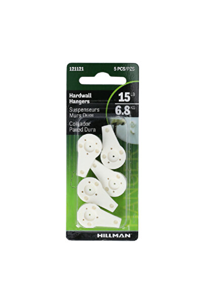 Anchor علاقة حائط سلكية بلاستيكية بيضاء مقاس 1/2 بوصة