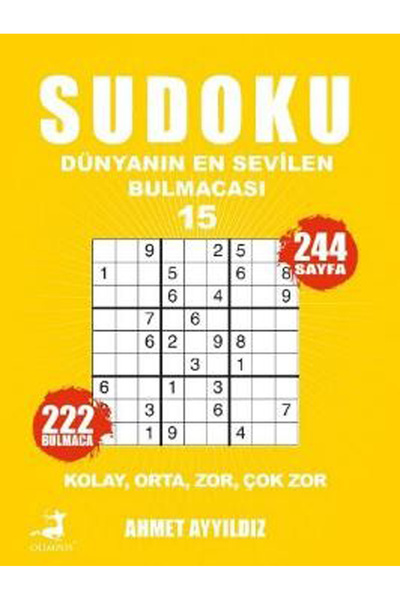 Olimpos Yayınları Sudoku 15 - Dünyanın En Sevilen Bulmacası (Kolay-Orta-Zor-Ç...