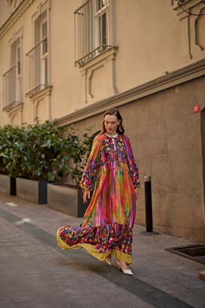 BZ BUTİK Patterned Vintage Viscose Dress