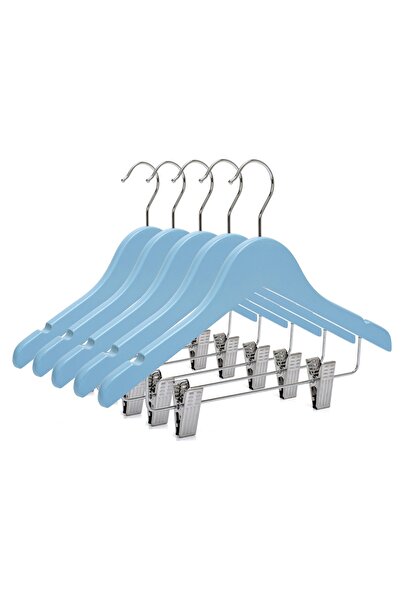 UnicUtil Set 20 Umerase Copii din Lemn de Artar si Clip Metalic, Unic Hangers...