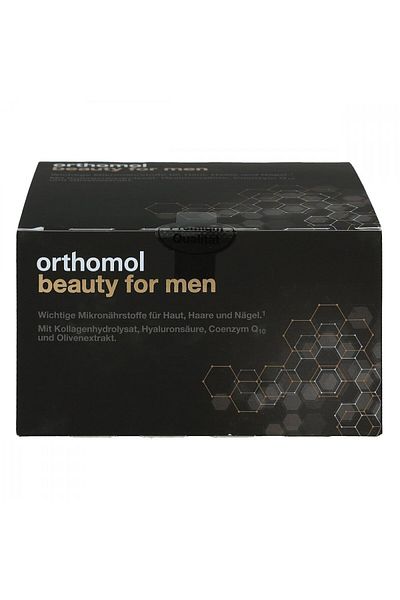 Orthomol Food Supplement, Orthomol, Beauty for Men, for Thin Skin, with Collagen, Hyaluronic Acid, 30 vials