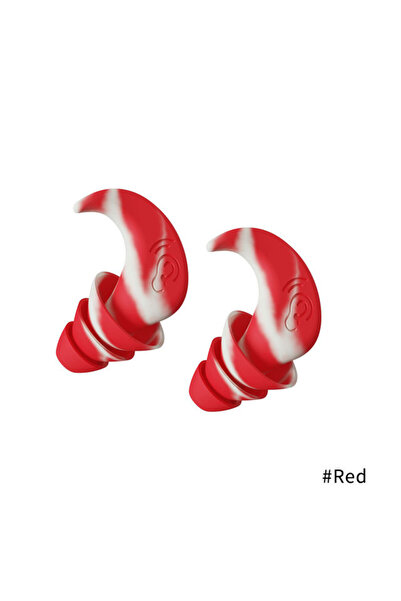 Choice سدادات أذن من السيليكون بثلاث طبقات حمراء اللون لتقليل الضوضاء أثناء ا...