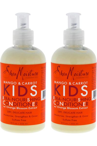 Shea Moisture Kids Mango & Carrot Extra Nourishing Conditioner (8 oz, Pack of 2)