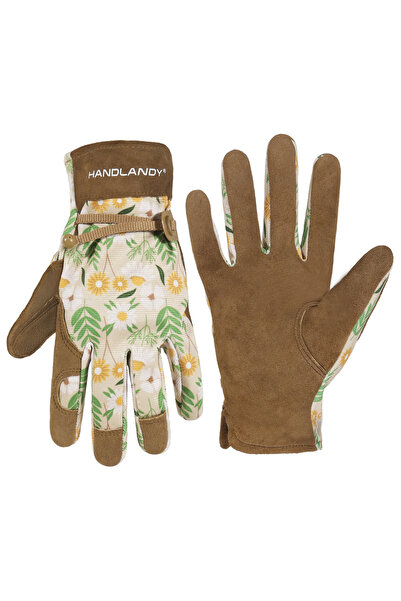 Choice قفازات البستنة L HANDLANDY للنساء، قفازات جلدية قابلة للتنفس للسيدات ل...