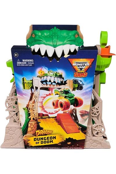 SPIN MASTERR Monster Jam 1:87 Dragon Dungeon of Doom Playset, Mini Jams