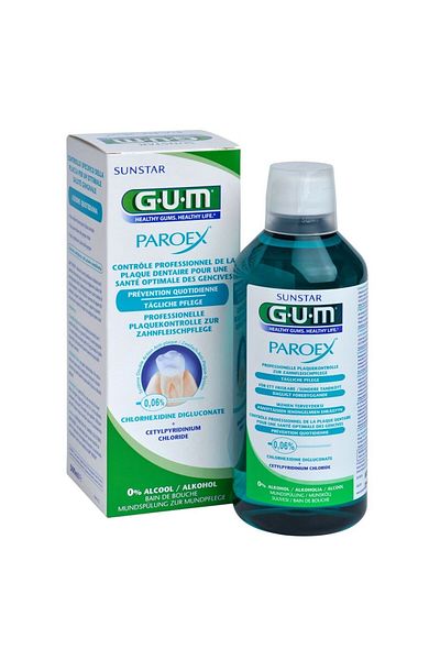 GUM Apă de gură, GUM, ParoEx, împotriva inflamației gingivale, cu clorhexidină 0,06%, 500ml