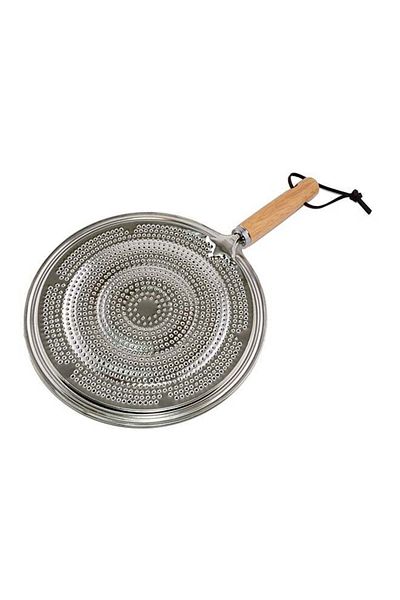 Generic Aluminium Simmer Ring Heat Diffuser Silver/Beige 32x21cm