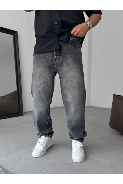 BYBASICMAN Gray Washed Baggy Jean Ke-449