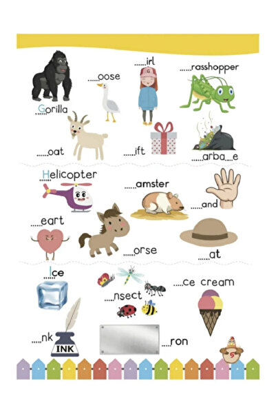 İhtiyacımVar İngilizce Etkinlik Çalışmaları 5'li Set Çocuklar Için Eğlenceli Etkinlik