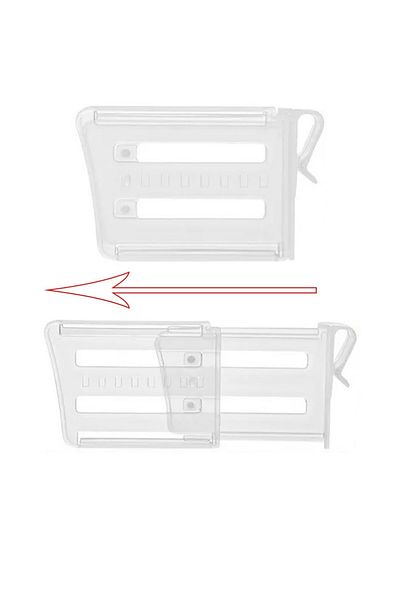 Aptel Set of 4 adjustable refrigerator compartments, plastic, transparent, 8-12 cm