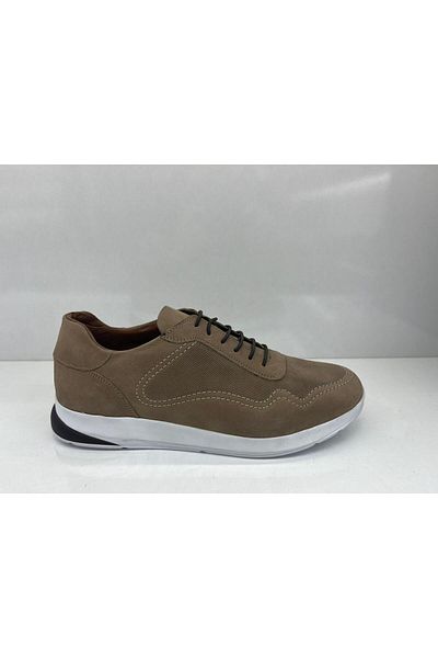 Tardelli 3719 Sand Nubuck Genuine Leather Orthopedic Sole Men's Shoes