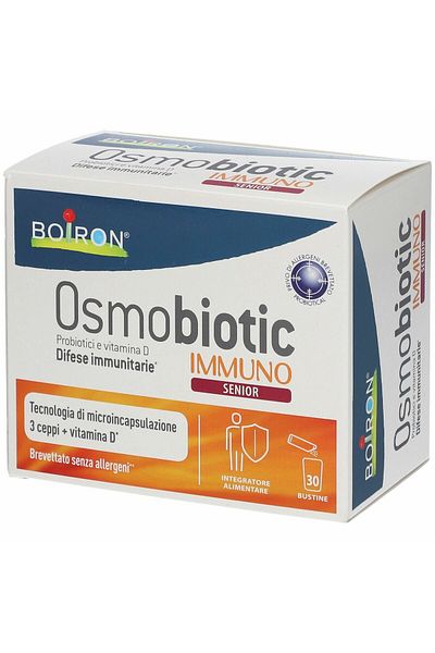 Boiron Food Supplement for Seniors, Boiron, Osmobiotic, Immuno, with Microbiotic Strains, 30 sachets