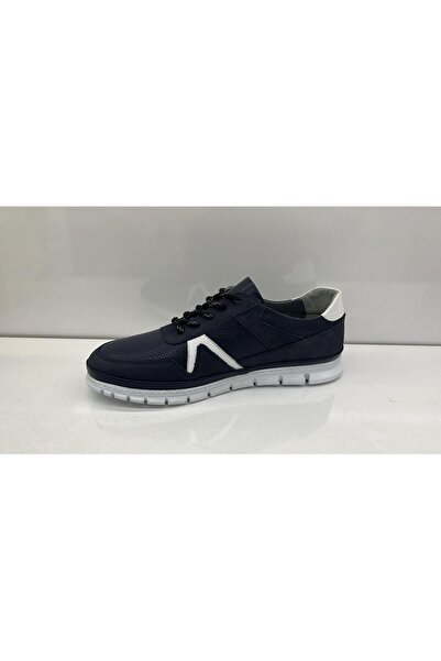 Tardelli 4382 Navy Blue Genuine Leather Orthopedic Sole Men's Shoes