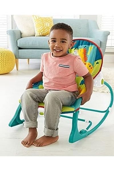 Kiko Infant To Toddler Adjustable Recliner Rocker With Soothing Vibration And 3-points