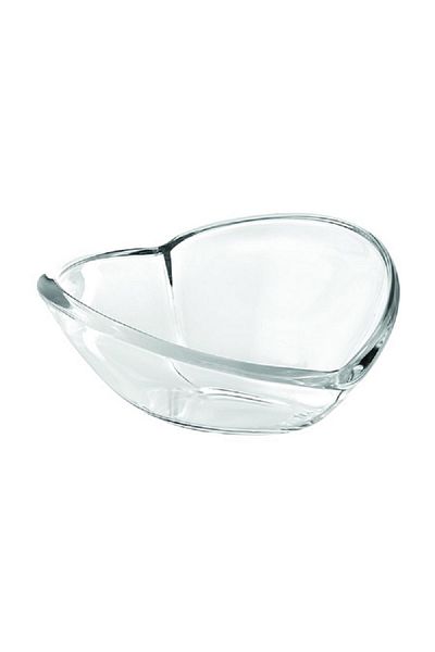 Vidivi Cuore Modern Design Heart Shaped Bowl Crystal Clear 16.5 x 16.7cm