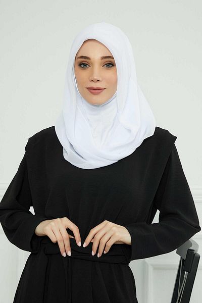 Aisha's Design Set of 2 Combed Cotton Inner Bonded Chiffon Shawl, Ps-45Set