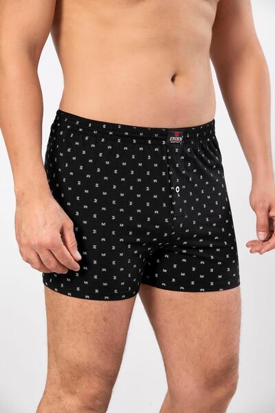 ERDEM İÇ GİYİM Erdem Mixed 3-Pack Men's Patterned Combed Cotton Boxer 1400Dsn03