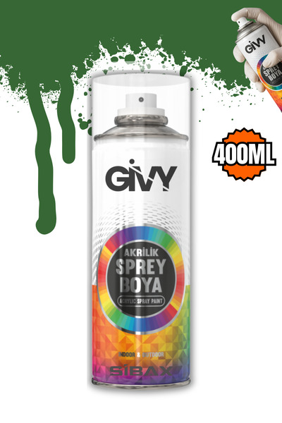 GİVY Akrilik Sprey Boya Zümrüt Yeşil RAL 6001 400 ml