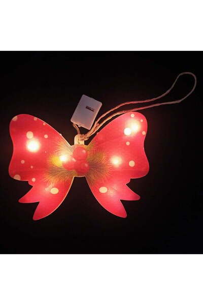 divendi-ro Set de 6 fundițe luminoase pentru brad de Crăciun cu LED, alb/roșu