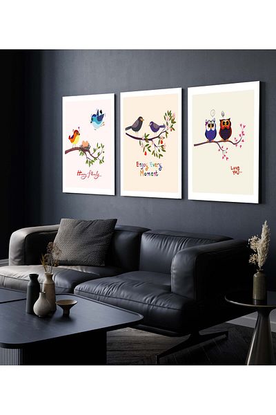 Hagen Pictură de perete Pictură de bucătărie Pictură din 3 piese Pictură modernă Pictură boemă cu aspect de cadru Calitate premium
