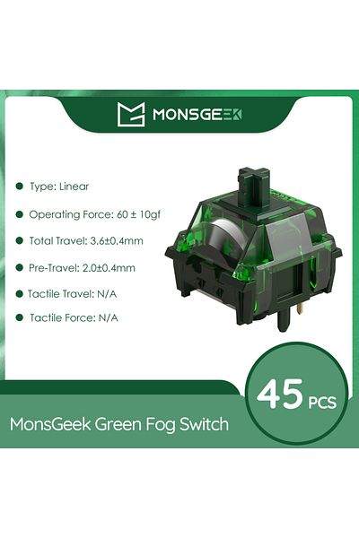 Choice Green Fog Akko V3 Pro Switches Tactile / Linear Switch for Mechanical Keyboard 45Pcs Pack Replaceabl