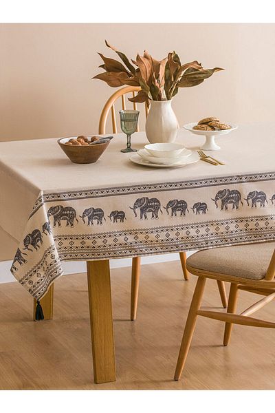 LC Waikiki Mixed Elephant Printed Tablecloth 150X200 cm