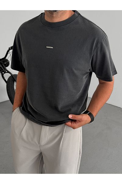 BYBASICMAN Anthracite Metal Crest T-Shirt C-1773