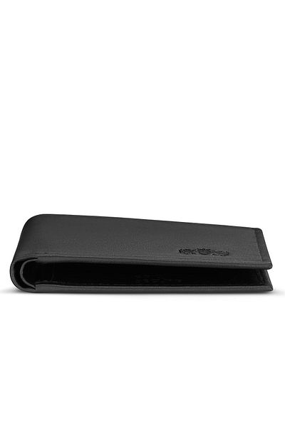 zagatto Men’s wallet, black, genuine leather, 8.5x11.5x1.5 cm, Sienna collection, slim & elegant, ZG-N054-W