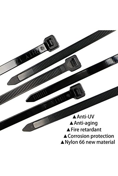 Yuwell YU WELL ECRAB Cable Zip Ties Heavy Duty 12 Inch 100 Pack, ECRAB UV Resistant 120 Pounds Strong Nylon