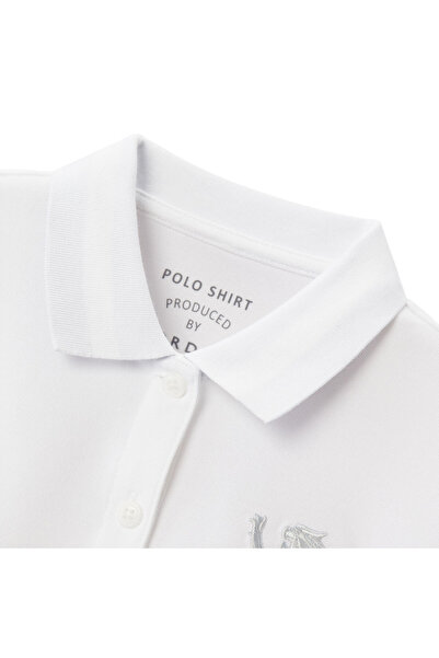 Giordano Women's Cotton Lycra 3D Lion Embroidery Polo