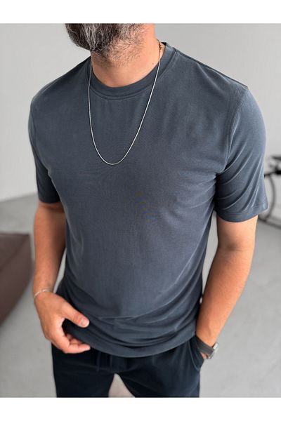 BYBASICMAN Smoked Modal Fabric Basic T-Shirt Tw-1014