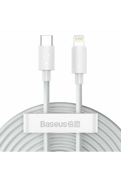 Baseus Data Cable Type-C to Lightning 20W, 480Mbps, 1.5m (set 2) - (TZCATLZJ-02) - White