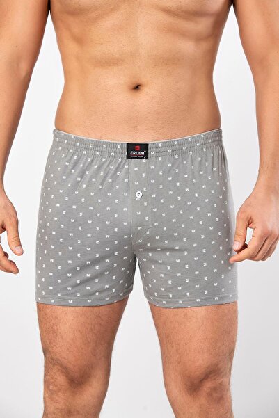 ERDEM İÇ GİYİM Erdem Mixed Pack of 6 Men's Patterned Combed Cotton Boxers 1400Dsn06