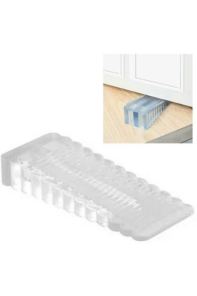 Aptel Door stopper, silicone, transparent, 9.6x4x1.9 cm