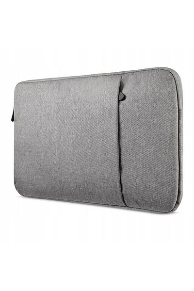 zagatto Husă pentru laptop 13–14”, gri deschis, impermeabilă, buzunar frontal, compatibilă cu MacBook, 35,5x26x2 cm, ZG81