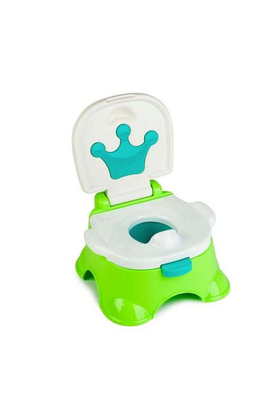 divendi-ro Olită portabilă pentru toaletă, 3 în 1, Reductor de toaletă, Vas sau scaun pentru toaletă, 44x33x21cm, Roz/Verde - Roz